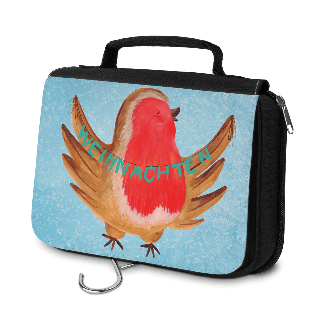 Kulturbeutel Rotkehlchen Weihnachten Kulturbeutel, Zum Aufhängen, Waschtasche, Kosmetiktasche, Damen, Herren, Aufbewahrungstasche, Schminktasche, Kosmetikbeutel, Organizer, Kulturtasche, Schminkutensil, Winter, Weihnachten, Weihnachtsdeko, Nikolaus, Advent, Heiligabend, Wintermotiv, Frohe Weihnachten, Weihnachtsmotiv, Weihnachtsgruß, Vogel, xmas