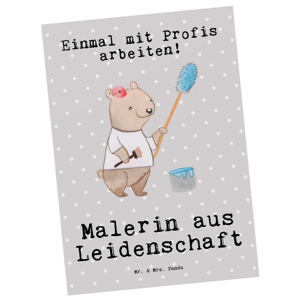 Postkarte Malerin aus Leidenschaft Postkarte, Karte, Geschenkkarte, Grußkarte, Einladung, Ansichtskarte, Geburtstagskarte, Einladungskarte, Dankeskarte, Ansichtskarten, Einladung Geburtstag, Einladungskarten Geburtstag, Beruf, Ausbildung, Jubiläum, Abschied, Rente, Kollege, Kollegin, Geschenk, Schenken, Arbeitskollege, Mitarbeiter, Firma, Danke, Dankeschön, Maler, Malermeisterin, Gesellenprüfung, Meisterprüfung, Malerbetrieb