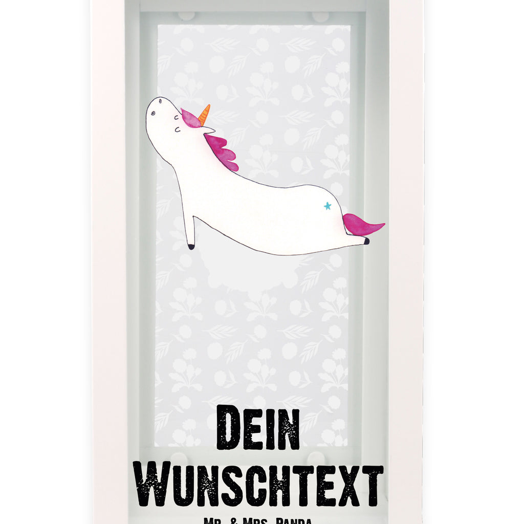 Personalisierte Deko Laterne Einhorn Yoga Gartenlampe, Gartenleuchte, Gartendekoration, Gartenlicht, Laterne kleine Laternen, XXL Laternen, Laterne groß, Einhorn, Einhörner, Einhorn Deko, Pegasus, Unicorn, Yoga, Namaste, Achtsamkeit, Entspannung, Joga, Yogamatte, Sport, lustig, witzig, süß