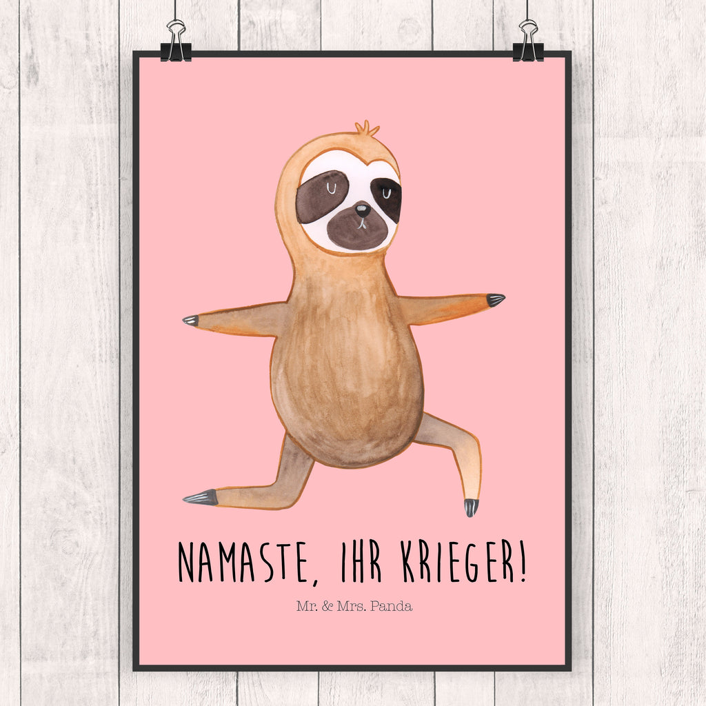 Poster Faultier  Yoga Poster, Wandposter, Bild, Wanddeko, Küchenposter, Kinderposter, Wanddeko Bild, Raumdekoration, Wanddekoration, Handgemaltes Poster, Mr. & Mrs. Panda Poster, Designposter, Kunstdruck, Posterdruck, Faultier, Faultier Geschenk, Faultier Deko, Faultiere, faul, Lieblingstier, Yoga, Namaste, Krieger, Yogaübungen, Meditation, Atmung, Gelassenheit, Entspannung