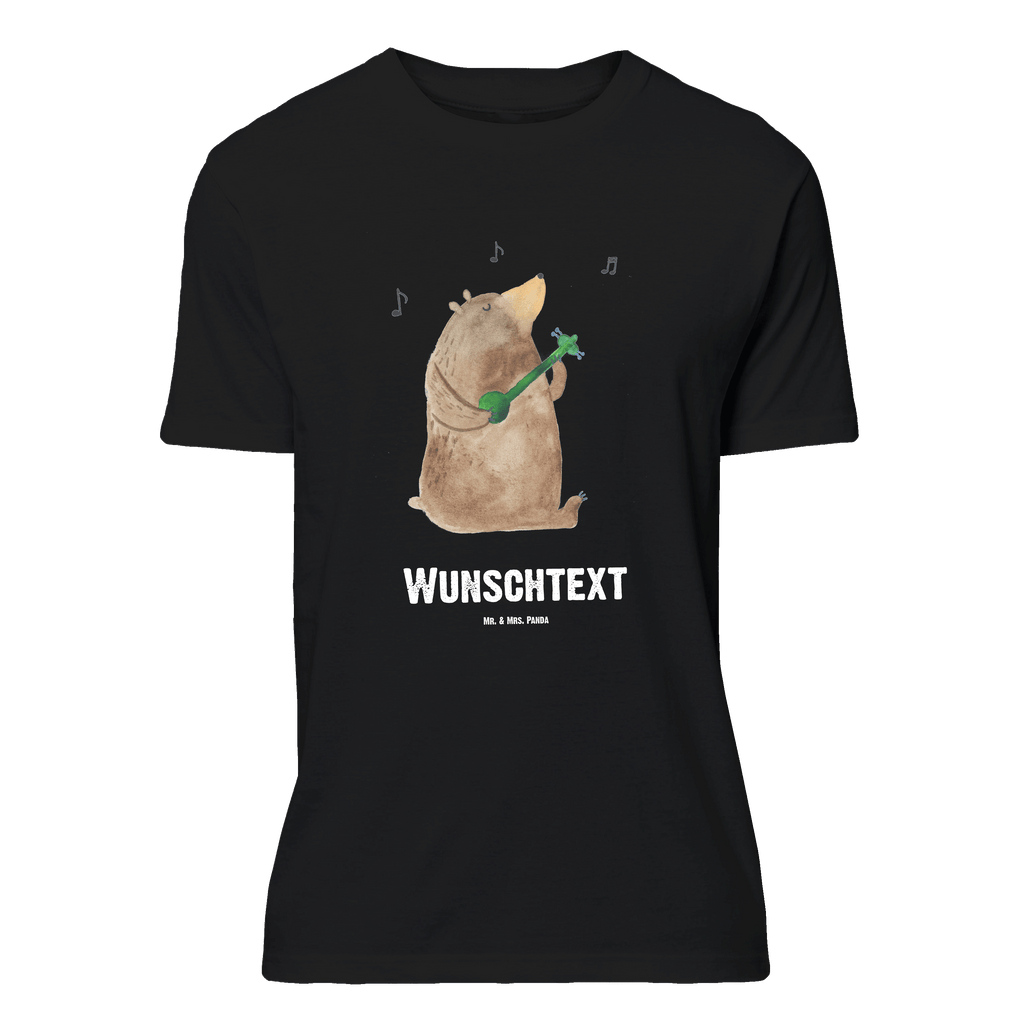 Personalisiertes T-Shirt Bär Gitarre T-Shirt Personalisiert, T-Shirt mit Namen, T-Shirt mit Aufruck, Männer, Frauen, Wunschtext, Bedrucken, Bär, Teddy, Teddybär