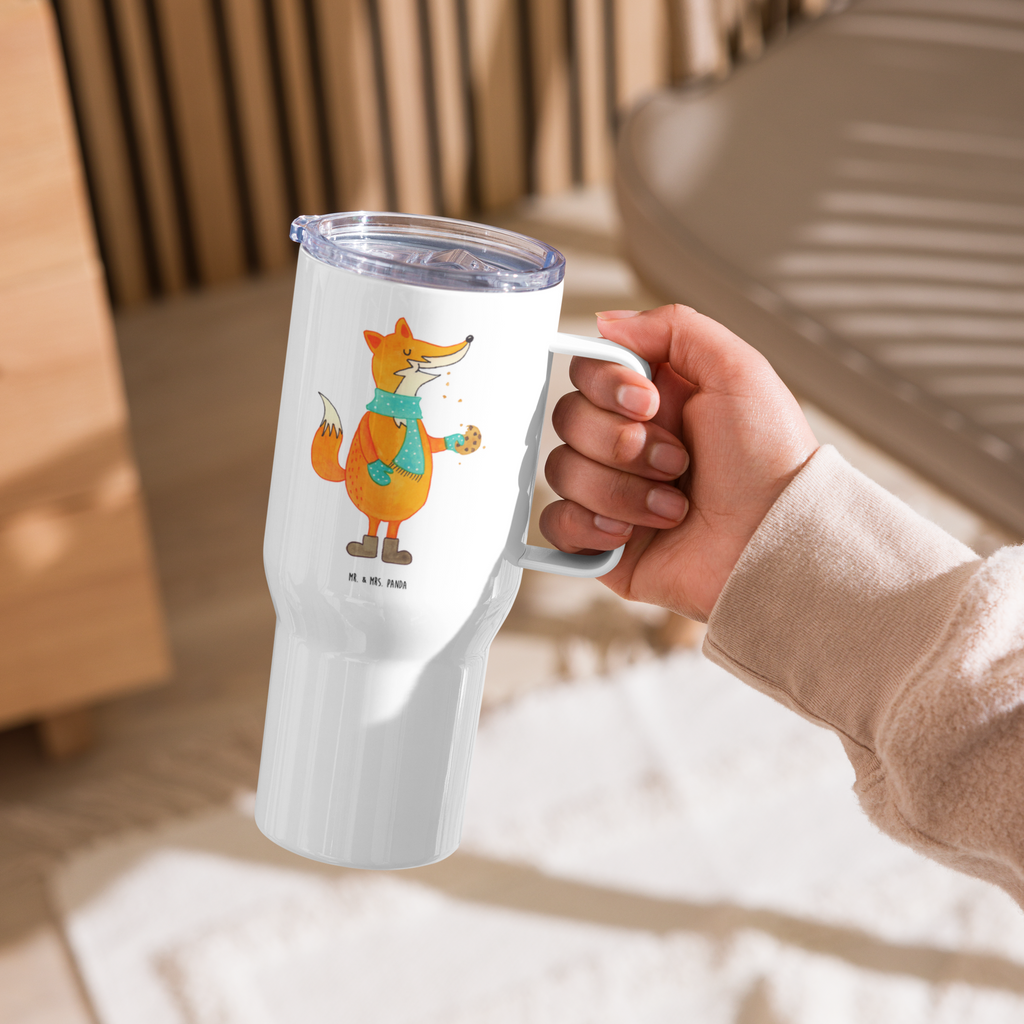 XXL Thermobecher Fuchs Keks Thermobecher, XL Thermobecher, Reisebecher, XL Reisetasse, Großer Thermobecher, Autobecher, Jumbo Becher, Fuchs, Füchse, Backen Spruch, Kekse, Winter, Weihnachtszeit, Plätzchen, Liebe, Küche Deko