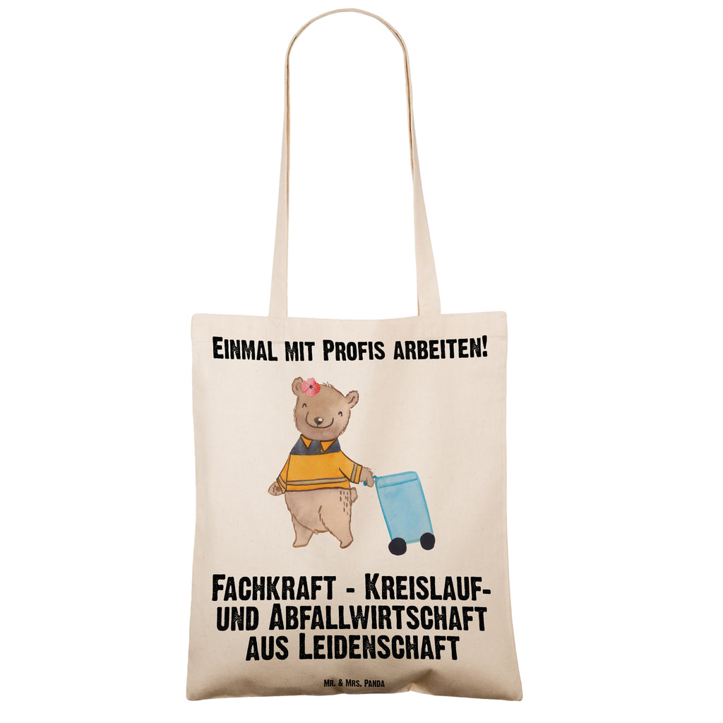 Tragetasche Fachkraft - Kreislauf- und Abfallwirtschaft aus Leidenschaft Beuteltasche, Beutel, Einkaufstasche, Jutebeutel, Stoffbeutel, Tasche, Shopper, Umhängetasche, Strandtasche, Schultertasche, Stofftasche, Tragetasche, Badetasche, Jutetasche, Einkaufstüte, Laptoptasche, Beruf, Ausbildung, Jubiläum, Abschied, Rente, Kollege, Kollegin, Geschenk, Schenken, Arbeitskollege, Mitarbeiter, Firma, Danke, Dankeschön, Müllwerker, Fachkraft Kreislauf- und Abfallwirtschaft, Müllentsorger, Kehrichtmann, Müllmann, Müllfahrer