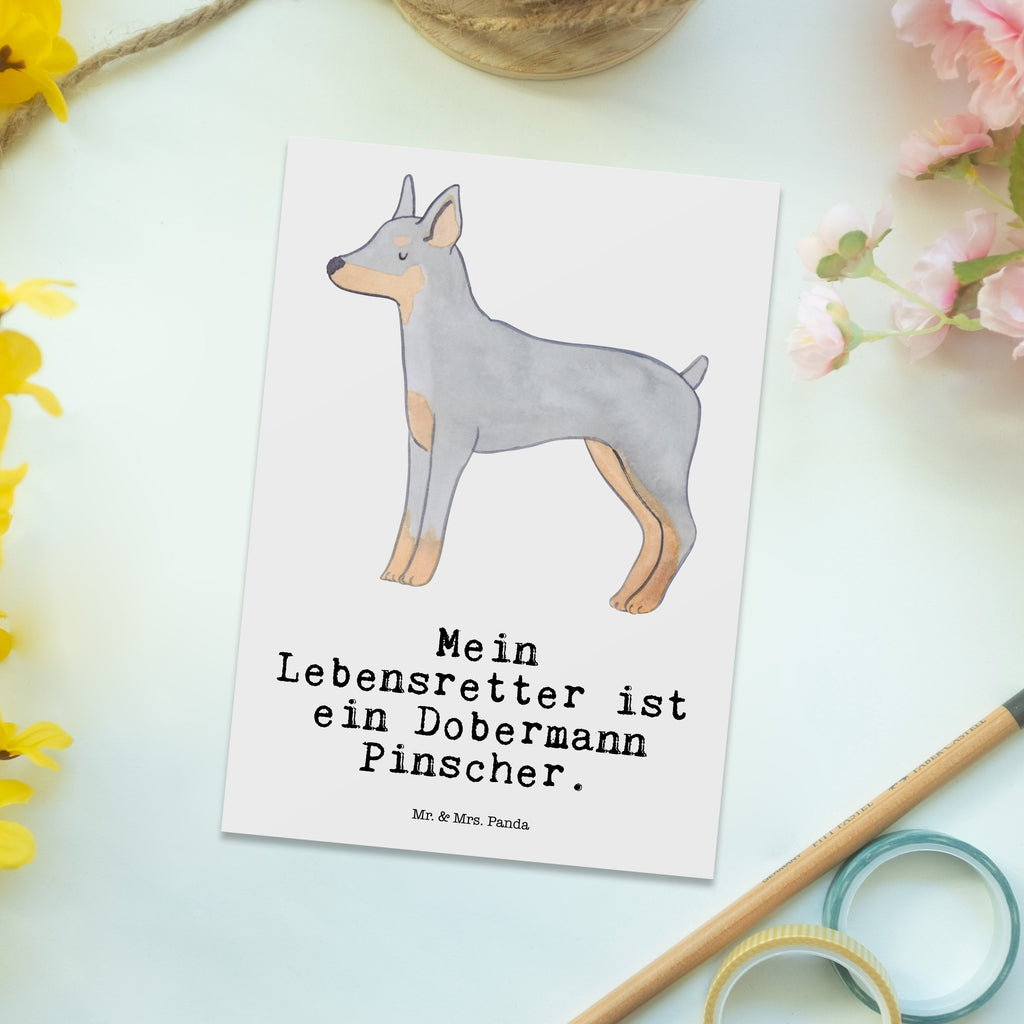 Postkarte Dobermann Pinscher Lebensretter Postkarte, Karte, Geschenkkarte, Grußkarte, Einladung, Ansichtskarte, Geburtstagskarte, Einladungskarte, Dankeskarte, Ansichtskarten, Einladung Geburtstag, Einladungskarten Geburtstag, Hund, Hunderasse, Rassehund, Hundebesitzer, Geschenk, Tierfreund, Schenken, Welpe, Dobermann Pinscher