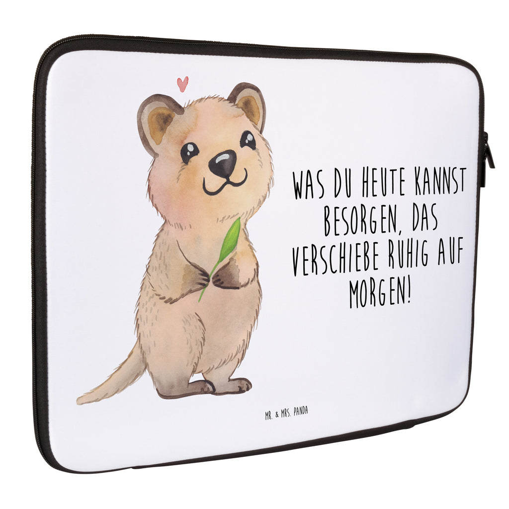 Notebook Tasche Quokka Happy Notebook Tasche, Laptop, Computertasche, Tasche, Notebook-Tasche, Notebook-Reisehülle, Notebook Schutz, Tiermotive, Gute Laune, lustige Sprüche, Tiere, Quokka, Verschieben, Aufschieberitis, Lustiger Spruch, Niedliches Tier, Dinge erledigen