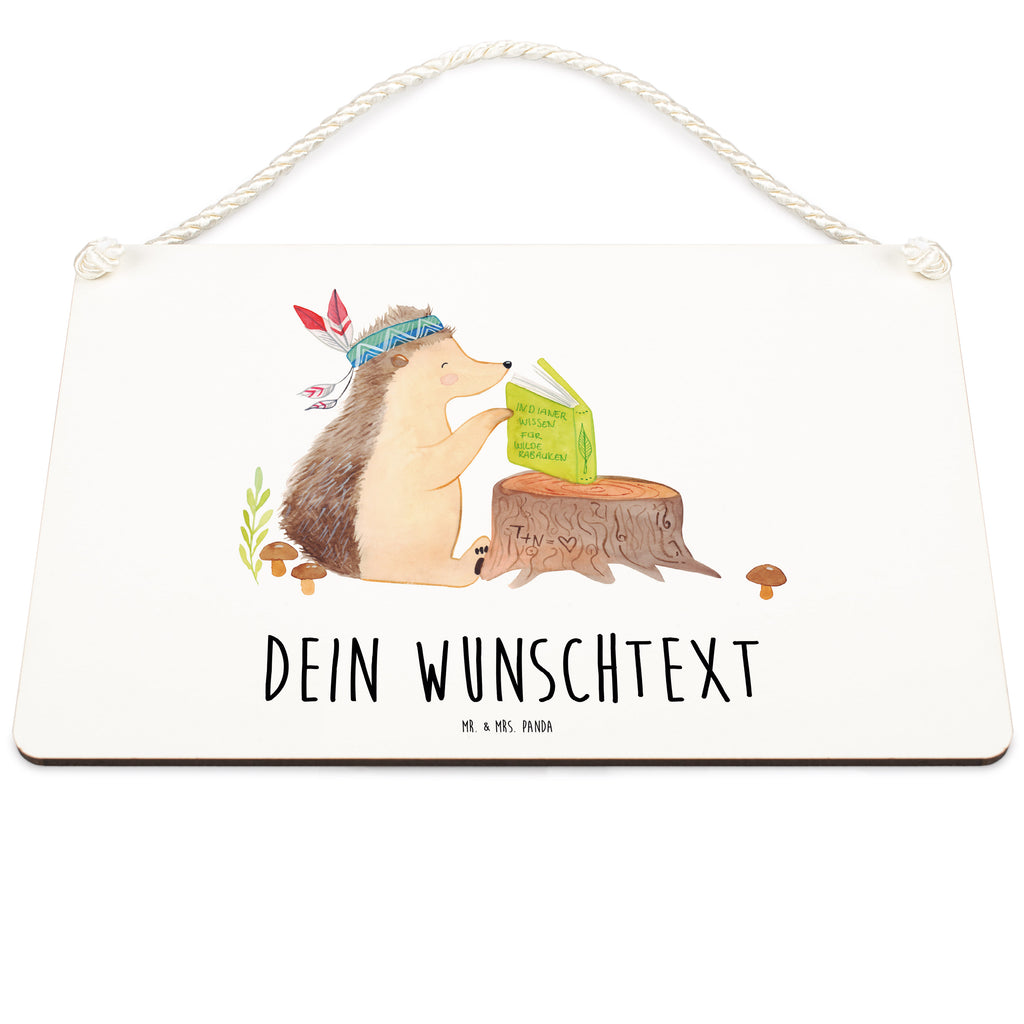 Personalisiertes Deko Schild Igel Federschmuck Dekoschild, Deko Schild, Schild, Tür Schild, Türschild, Holzschild, Wandschild, Wanddeko, Waldtiere, Tiere, Igel, Indianer, Abenteuer, Lagerfeuer, Camping