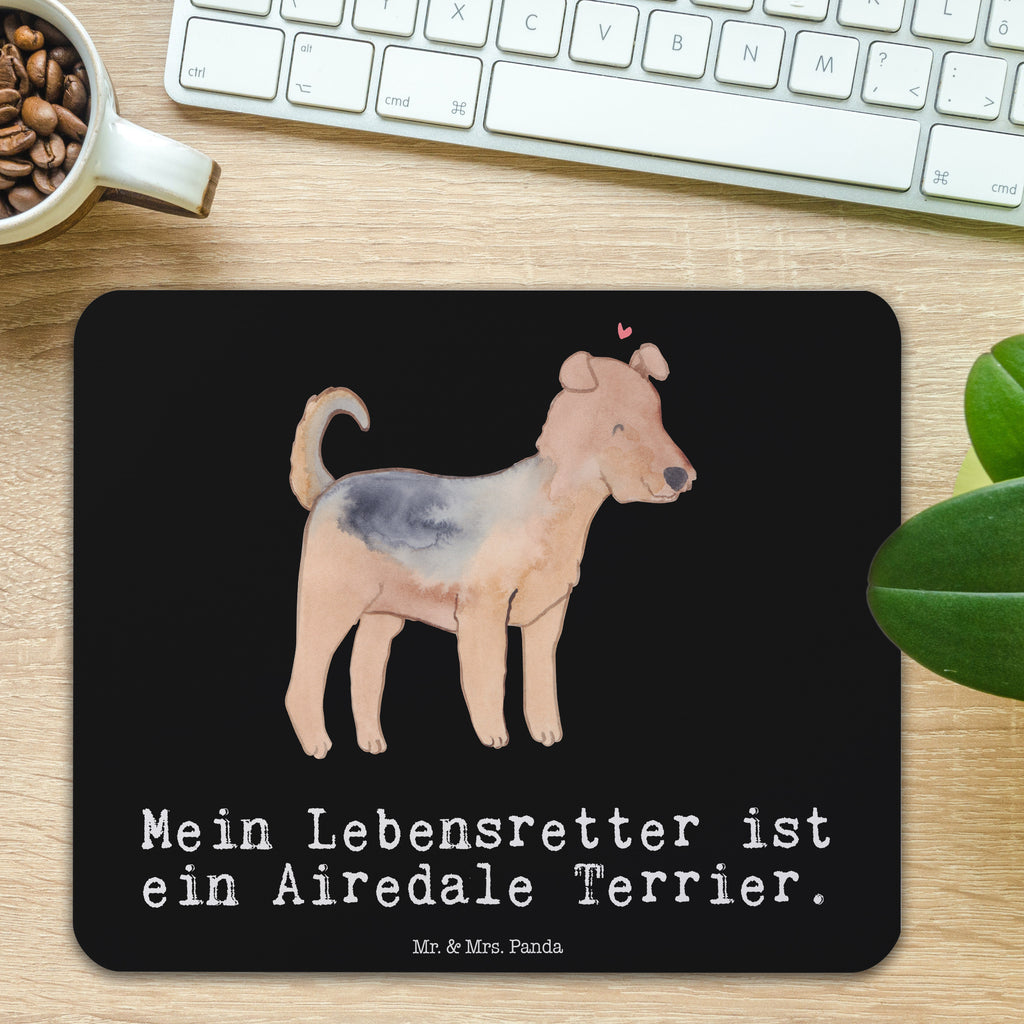 Mauspad Airedale Terrier Lebensretter Mousepad, Computer zubehör, Büroausstattung, PC Zubehör, Arbeitszimmer, Mauspad, Einzigartiges Mauspad, Designer Mauspad, Mausunterlage, Mauspad Büro, Hund, Hunderasse, Rassehund, Hundebesitzer, Geschenk, Tierfreund, Schenken, Welpe