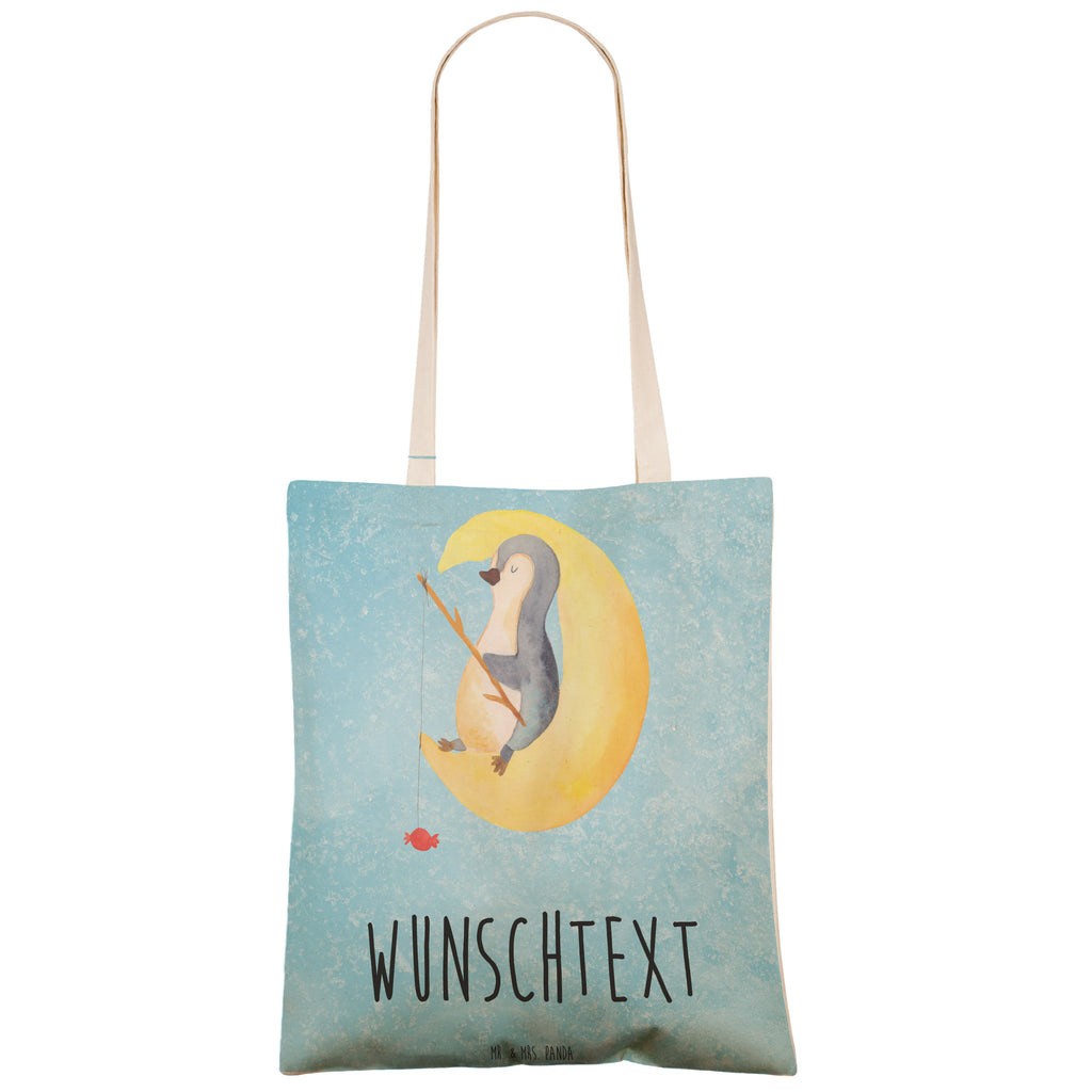 Personalisierte Einkaufstasche Pinguin Mond Personalisierte Tragetasche, Personalisierte Tasche, Personalisierter Beutel, Personalisierte Stofftasche, Personalisierte Baumwolltasche, Personalisierte Umhängetasche, Personalisierter Shopper, Personalisierte Einkaufstasche, Personalisierte Beuteltasche, Tragetasche mit Namen, Tasche mit Namen, Beutel mit Namen, Stofftasche mit Namen, Baumwolltasche mit Namen, Umhängetasche mit Namen, Shopper mit Namen, Einkaufstasche mit Namen, Beuteltasche, Wunschtext, Wunschnamen, Personalisierbar, Personalisierung, Pinguin, Pinguine, Spruch, schlafen, Nachtruhe, Einschlafen, Schlafzimmer, Schlafstörungen, Gästezimmer