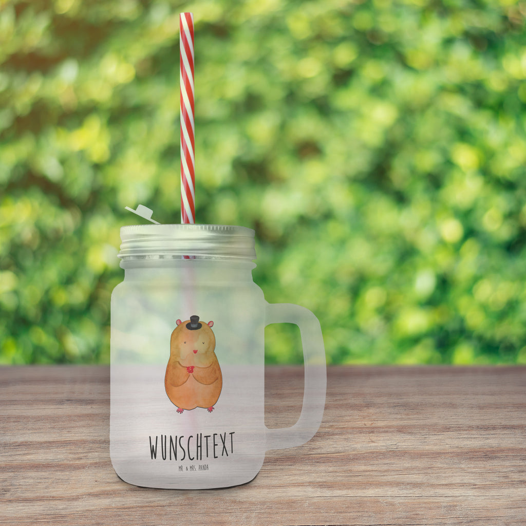 Personalisiertes Trinkglas Mason Jar Hamster Hut Personalisiertes Mason Jar, Personalisiertes Glas, Personalisiertes Trinkglas, Personalisiertes Henkelglas, Personalisiertes Sommerglas, Personalisiertes Einmachglas, Personalisiertes Cocktailglas, Personalisiertes Cocktail-Glas, mit Namen, Wunschtext, Wunschnamen, Mason Jar selbst bedrucken, Wunschglas mit Namen, Bedrucktes Trinkglas, Geschenk mit Namen, Tiermotive, Gute Laune, lustige Sprüche, Tiere, Hamster, Hut, Magier, Zylinder, Zwerghamster, Zauberer