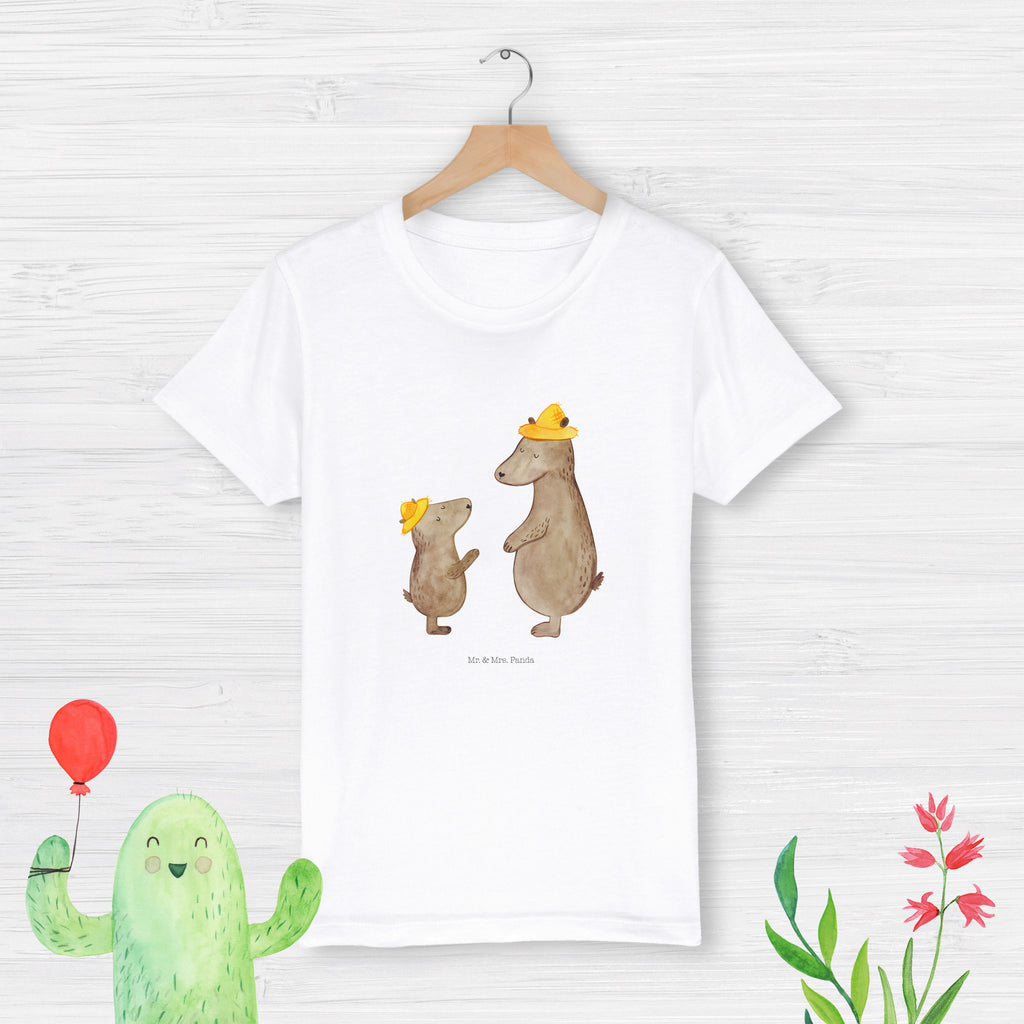 Organic Kinder T-Shirt Bären mit Hut Kinder T-Shirt, Kinder T-Shirt Mädchen, Kinder T-Shirt Jungen, Familie, Vatertag, Muttertag, Bruder, Schwester, Mama, Papa, Oma, Opa, Bär, Bären, Vater, Papi, Paps, Dad, Daddy, Lieblingsmensch, Sohn, Söhne, Kind, Kinder, Vater-Sohn, Family, Vorbild