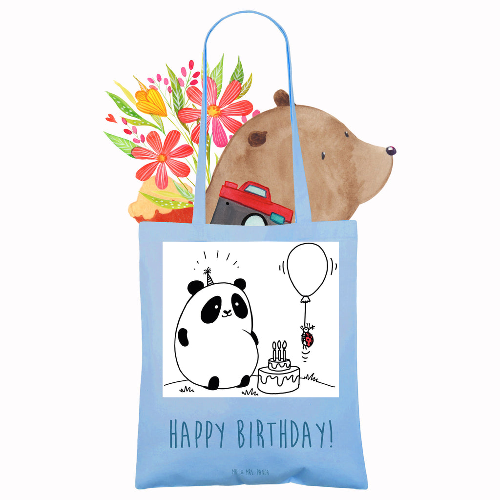 Tragetasche Easy & Peasy Happy Birthday Beuteltasche, Beutel, Einkaufstasche, Jutebeutel, Stoffbeutel, Tasche, Shopper, Umhängetasche, Strandtasche, Schultertasche, Stofftasche, Tragetasche, Badetasche, Jutetasche, Einkaufstüte, Laptoptasche