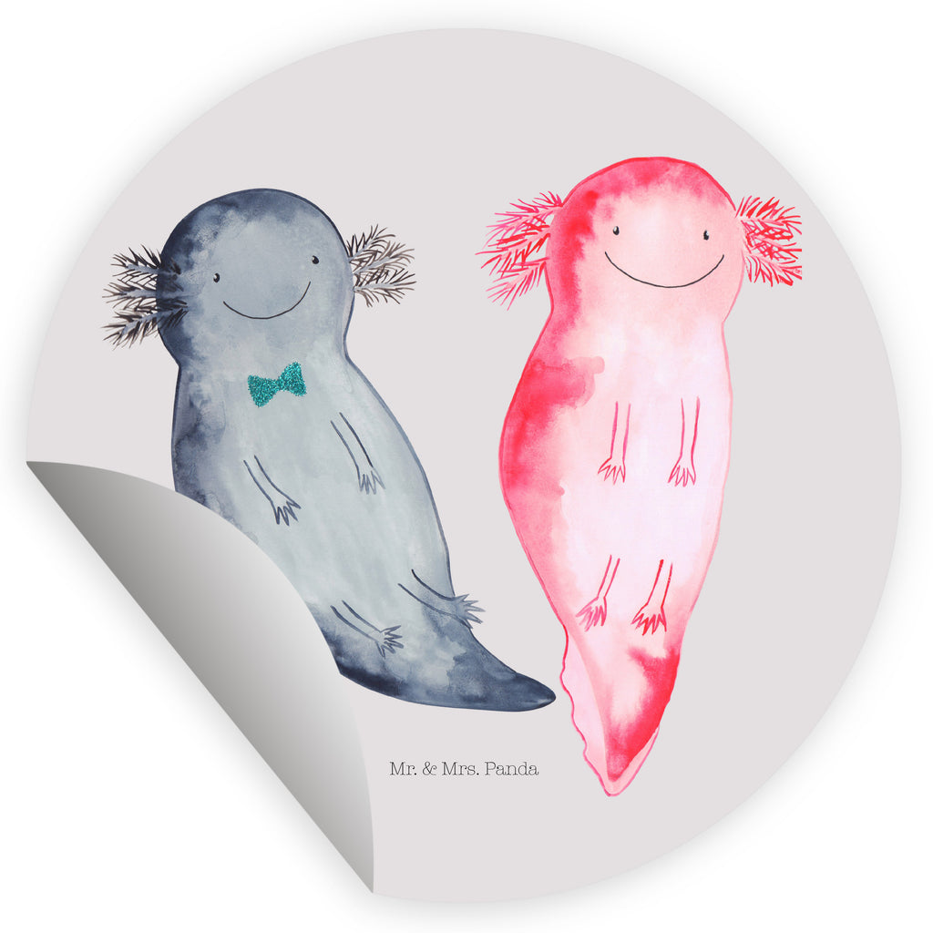 Rund Aufkleber Axolotl Freundin Sticker, Aufkleber, Etikett, Axolotl, Molch, Axolot, Schwanzlurch, Lurch, Lurche, Liebe, große Liebe, Liebesbeweis, Freund, Verlobter, Ehemann, Jahrestag, Valentinstag