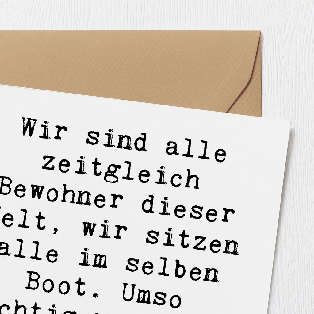 Deluxe Karte Spruch Freundlichkeiten verbreiten Karte, Grußkarte, Klappkarte, Einladungskarte, Glückwunschkarte, Hochzeitskarte, Geburtstagskarte, Hochwertige Grußkarte, Hochwertige Klappkarte