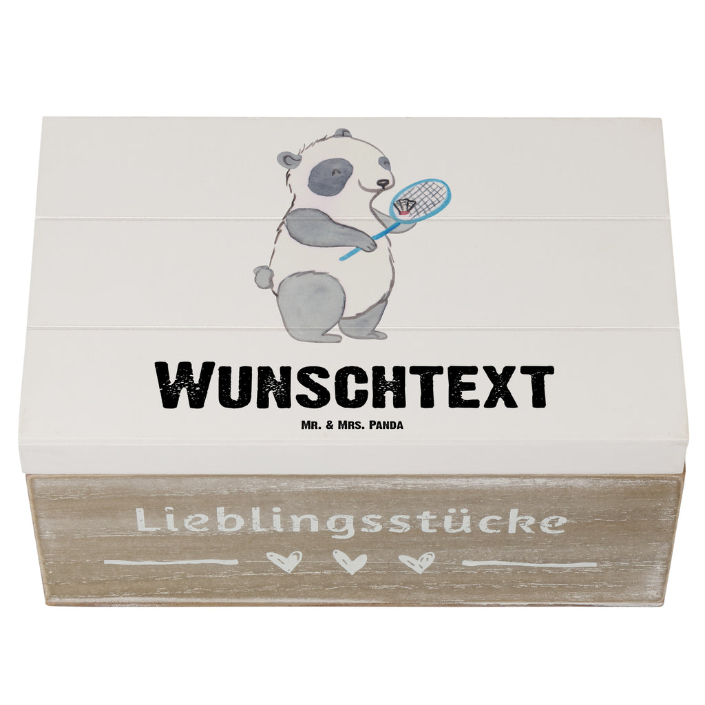 Personalisierte Holzkiste Panda Badminton Holzkiste mit Namen, Kiste mit Namen, Schatzkiste mit Namen, Truhe mit Namen, Schatulle mit Namen, Erinnerungsbox mit Namen, Erinnerungskiste, mit Namen, Dekokiste mit Namen, Aufbewahrungsbox mit Namen, Holzkiste Personalisiert, Kiste Personalisiert, Schatzkiste Personalisiert, Truhe Personalisiert, Schatulle Personalisiert, Erinnerungsbox Personalisiert, Erinnerungskiste Personalisiert, Dekokiste Personalisiert, Aufbewahrungsbox Personalisiert, Geschenkbox personalisiert, GEschenkdose personalisiert, Geschenk, Sport, Sportart, Hobby, Schenken, Danke, Dankeschön, Auszeichnung, Gewinn, Sportler, Badminton, Badminton spielen