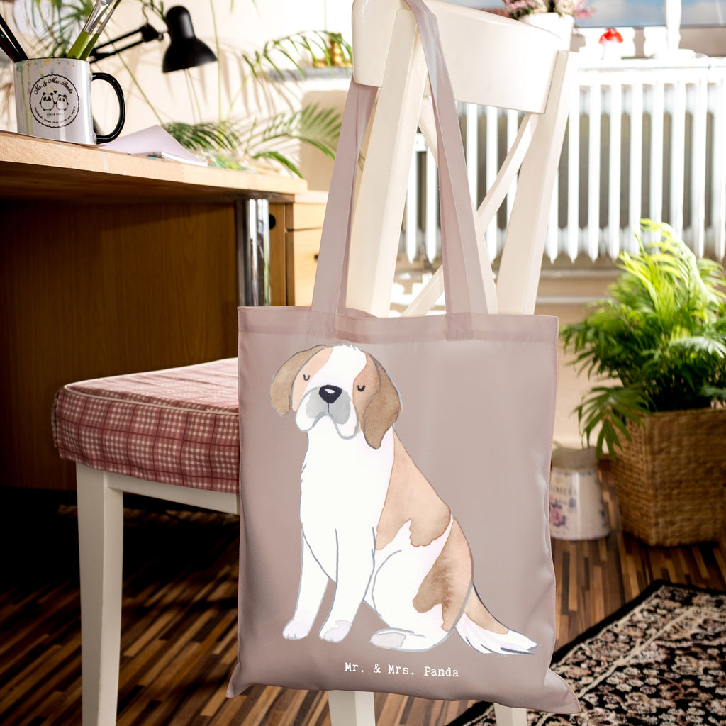 Tragetasche Saint Bernard Moment Beuteltasche, Beutel, Einkaufstasche, Jutebeutel, Stoffbeutel, Tasche, Shopper, Umhängetasche, Strandtasche, Schultertasche, Stofftasche, Tragetasche, Badetasche, Jutetasche, Einkaufstüte, Laptoptasche, Hund, Hunderasse, Rassehund, Hundebesitzer, Geschenk, Tierfreund, Schenken, Welpe, St. Bernhardshund, Chien du Saint-Bernard, Saint Bernard Dog, Perro San Bernardo, Saint Bernard