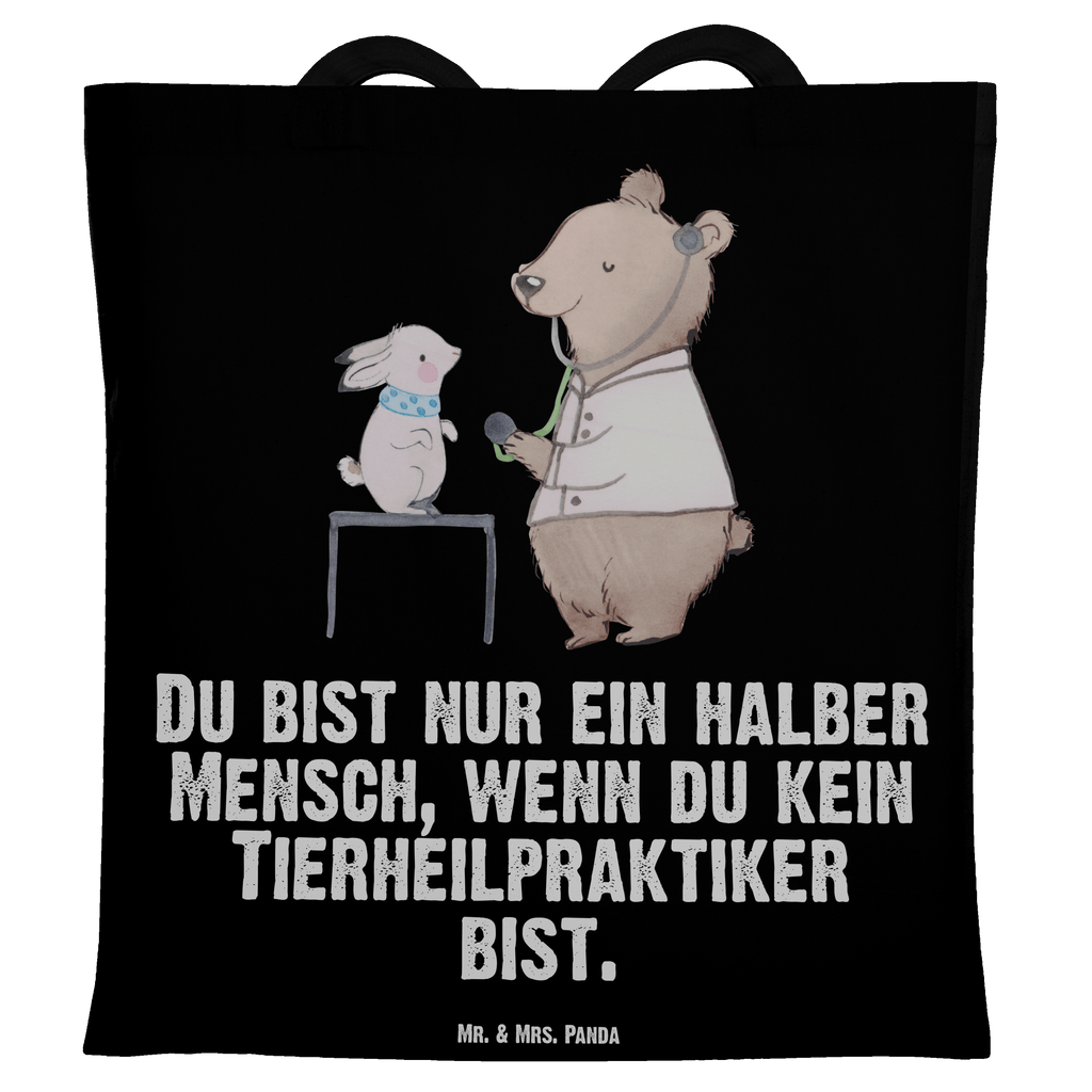 Tragetasche Tierheilpraktiker mit Herz Beuteltasche, Beutel, Einkaufstasche, Jutebeutel, Stoffbeutel, Tasche, Shopper, Umhängetasche, Strandtasche, Schultertasche, Stofftasche, Tragetasche, Badetasche, Jutetasche, Einkaufstüte, Laptoptasche, Beruf, Ausbildung, Jubiläum, Abschied, Rente, Kollege, Kollegin, Geschenk, Schenken, Arbeitskollege, Mitarbeiter, Firma, Danke, Dankeschön