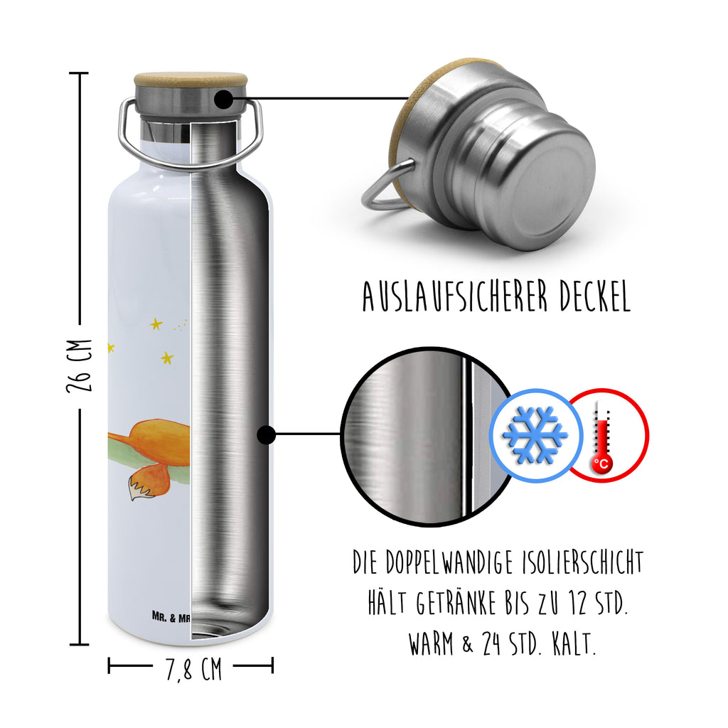 Trinkflasche Fuchs Sterne Thermosflasche, Isolierflasche, Edelstahl, Trinkflasche, isoliert, Wamrhaltefunktion, Sportflasche, Flasche zum Sport, Sportlerflasche, Fuchs, Füchse, tröstende Worte, Spruch positiv, Spruch schön, Romantik, Always Look on the Bright Side of Life