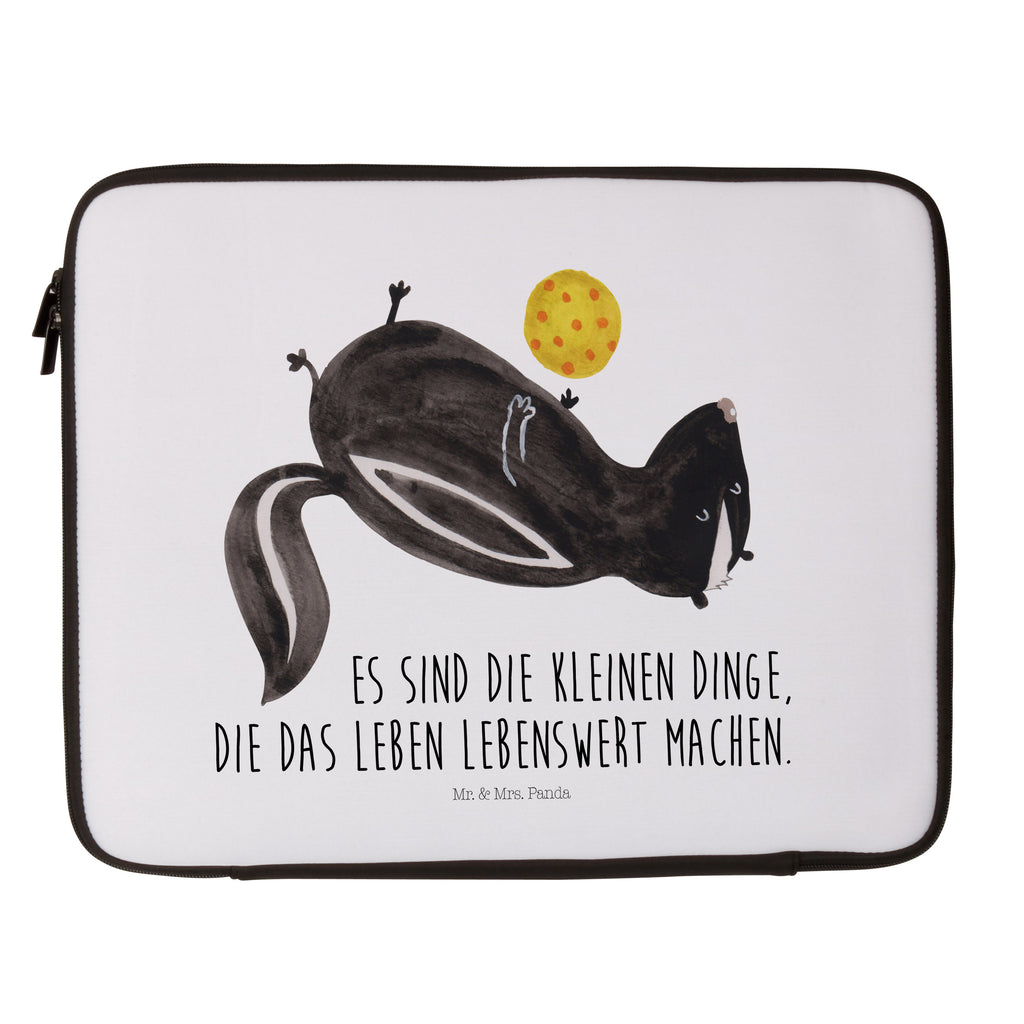 Notebook Tasche Stinktier Ball Notebook Tasche, Laptop, Computertasche, Tasche, Notebook-Tasche, Notebook-Reisehülle, Notebook Schutz, Stinktier, Skunk, Wildtier, Raubtier, Stinker, Stinki, verspielt, Weisheit