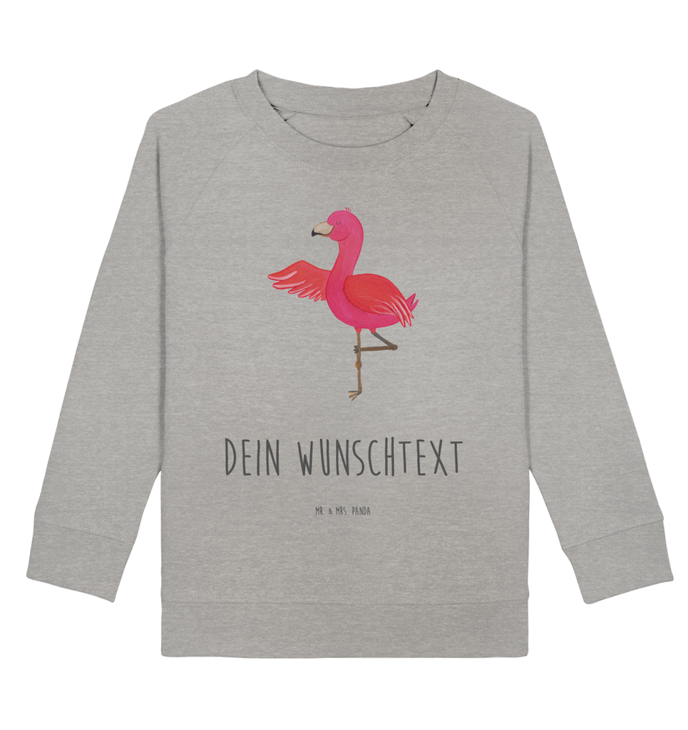 Personalisierter Kinder Pullover Flamingo Yoga Personalisierter Kinder Pullover, Personalisiertes Kinder Sweatshirt, Jungen, Mädchen, Flamingo, Vogel, Yoga, Namaste, Achtsamkeit, Yoga-Übung, Entspannung, Ärger, Aufregen, Tiefenentspannung