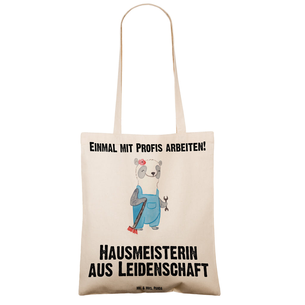 Tragetasche Hausmeisterin aus Leidenschaft Beuteltasche, Beutel, Einkaufstasche, Jutebeutel, Stoffbeutel, Tasche, Shopper, Umhängetasche, Strandtasche, Schultertasche, Stofftasche, Tragetasche, Badetasche, Jutetasche, Einkaufstüte, Laptoptasche, Beruf, Ausbildung, Jubiläum, Abschied, Rente, Kollege, Kollegin, Geschenk, Schenken, Arbeitskollege, Mitarbeiter, Firma, Danke, Dankeschön, Hausmeisterin, Concierge, Hausverwalterin, Facility Manager