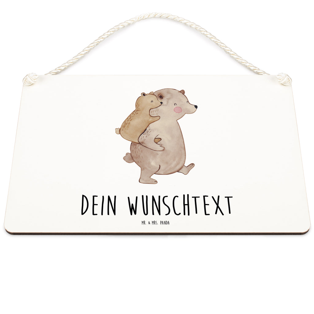 Personalisiertes Deko Schild Papa Bär Dekoschild, Deko Schild, Schild, Tür Schild, Türschild, Holzschild, Wandschild, Wanddeko, Familie, Vatertag, Muttertag, Bruder, Schwester, Mama, Papa, Oma, Opa, Geschenk, Vater, Papi, Vati, Onkel, Geburtstag