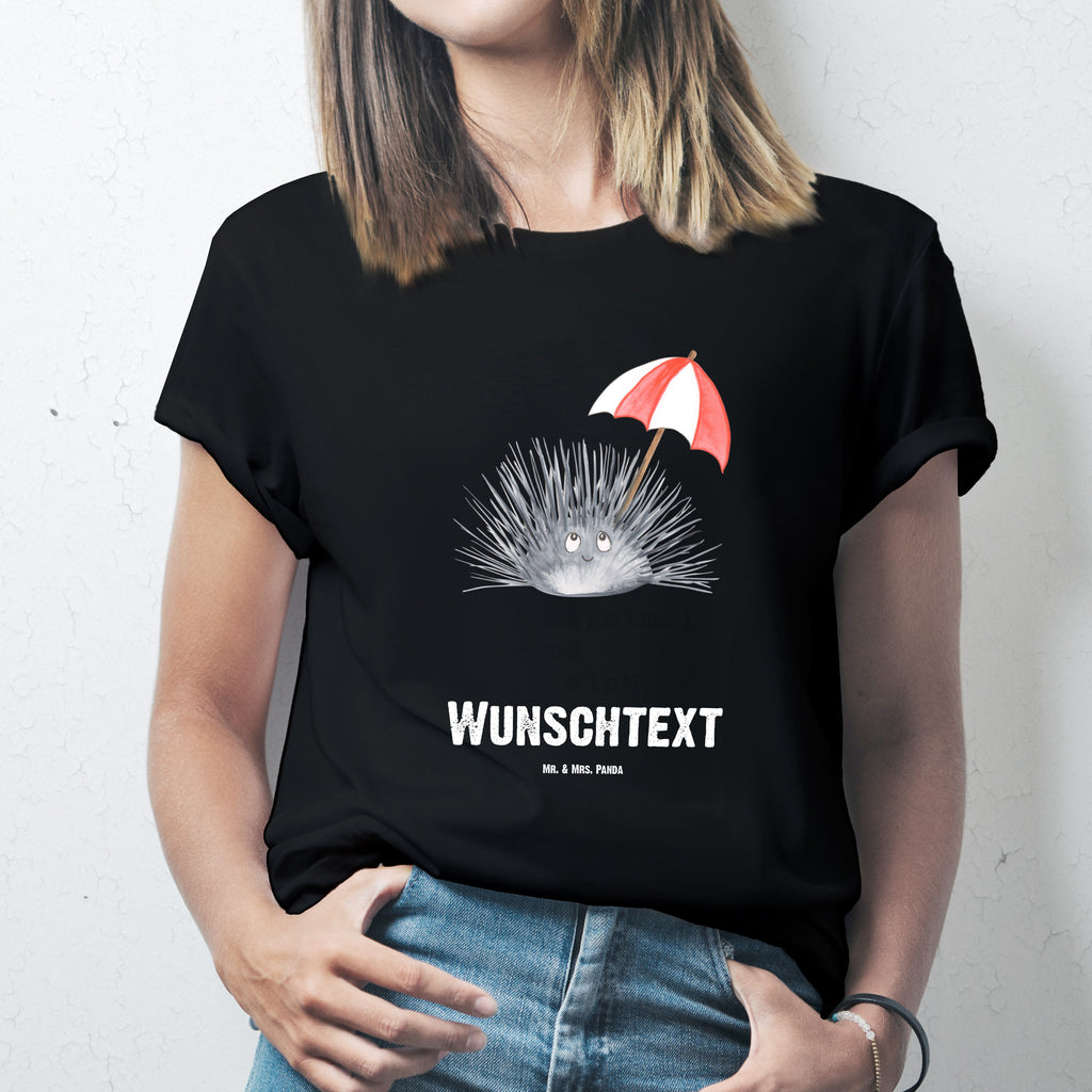 Personalisiertes T-Shirt Seeigel T-Shirt Personalisiert, T-Shirt mit Namen, T-Shirt mit Aufruck, Männer, Frauen, Wunschtext, Bedrucken, Meerestiere, Meer, Urlaub, Seeigel, Achtsamkeit, Selbstakzeptanz, Selbstliebe, Hier und Jetzt, Leben, Lebe