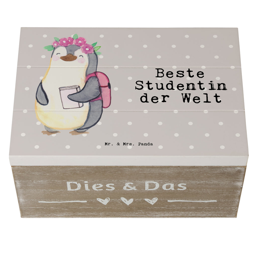 Holzkiste Pinguin Beste Studentin der Welt Holzkiste, Kiste, Schatzkiste, Truhe, Schatulle, XXL, Erinnerungsbox, Erinnerungskiste, Dekokiste, Aufbewahrungsbox, Geschenkbox, Geschenkdose, für, Dankeschön, Geschenk, Schenken, Geburtstag, Geburtstagsgeschenk, Geschenkidee, Danke, Bedanken, Mitbringsel, Freude machen, Geschenktipp, Studentin, Studium, Tochter, Spaß, Musterschülerin, lustig, Studienabschluss, witzig, Universität, Abschluss, Alumni, Uni, Studenten, Hochschule