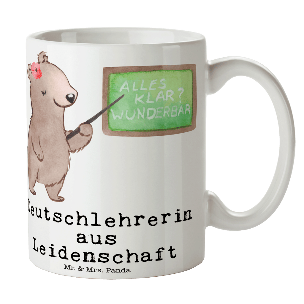 Tasse Deutschlehrerin aus Leidenschaft Tasse, Kaffeetasse, Teetasse, Becher, Kaffeebecher, Teebecher, Keramiktasse, Porzellantasse, Büro Tasse, Geschenk Tasse, Tasse Sprüche, Tasse Motive, Kaffeetassen, Tasse bedrucken, Designer Tasse, Cappuccino Tassen, Schöne Teetassen, Beruf, Ausbildung, Jubiläum, Abschied, Rente, Kollege, Kollegin, Geschenk, Schenken, Arbeitskollege, Mitarbeiter, Firma, Danke, Dankeschön, Deutschlehrerin, Deutschunterricht, Schule, Grundschule