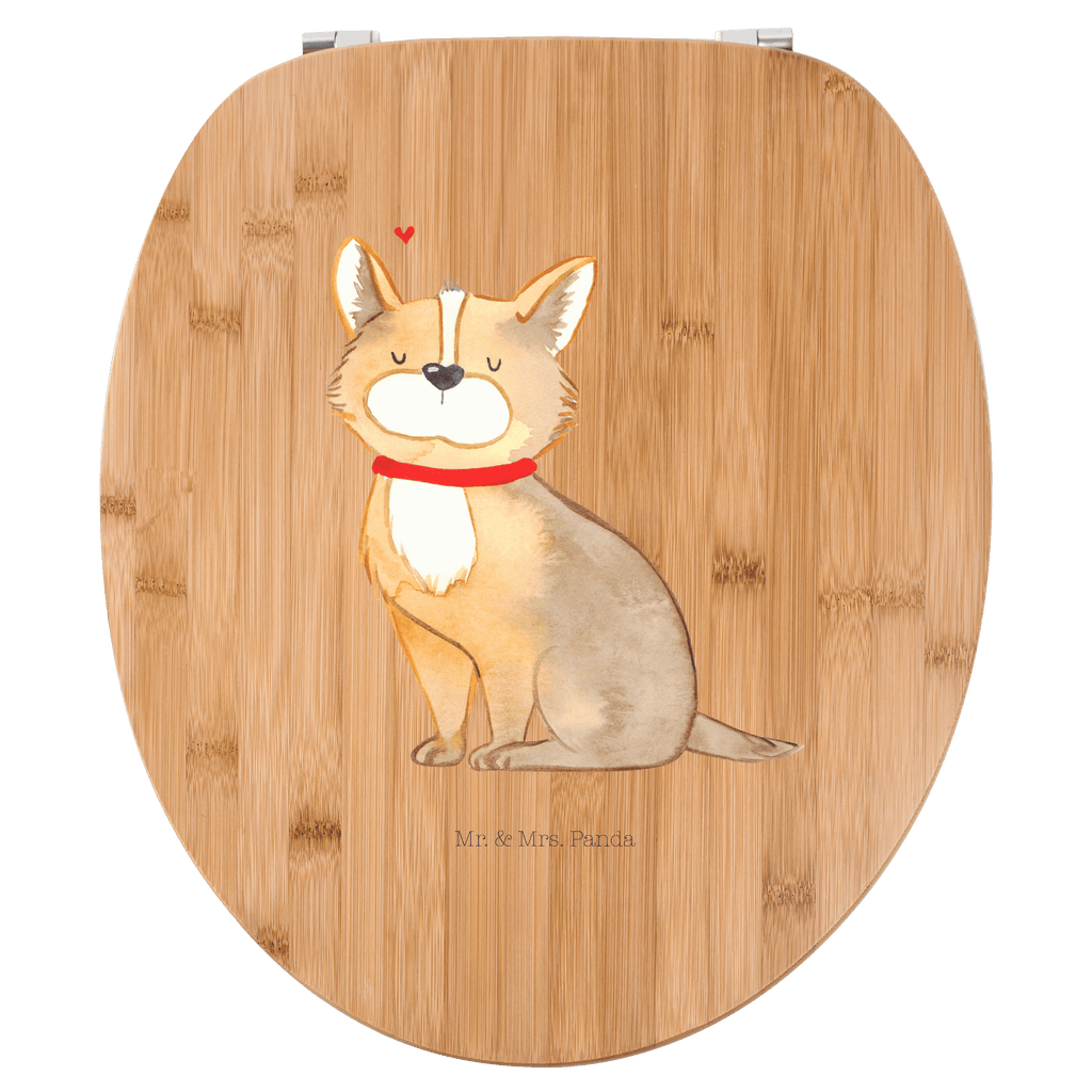 Motiv WC Sitz Hund Glück Klobrille, Klodeckel, Toilettendeckel, WC-Sitz, Toilette, Hund, Hundemotiv, Haustier, Hunderasse, Tierliebhaber, Hundebesitzer, Sprüche, Corgie, Hundeliebe, Spruch, Hundemama, Liebe