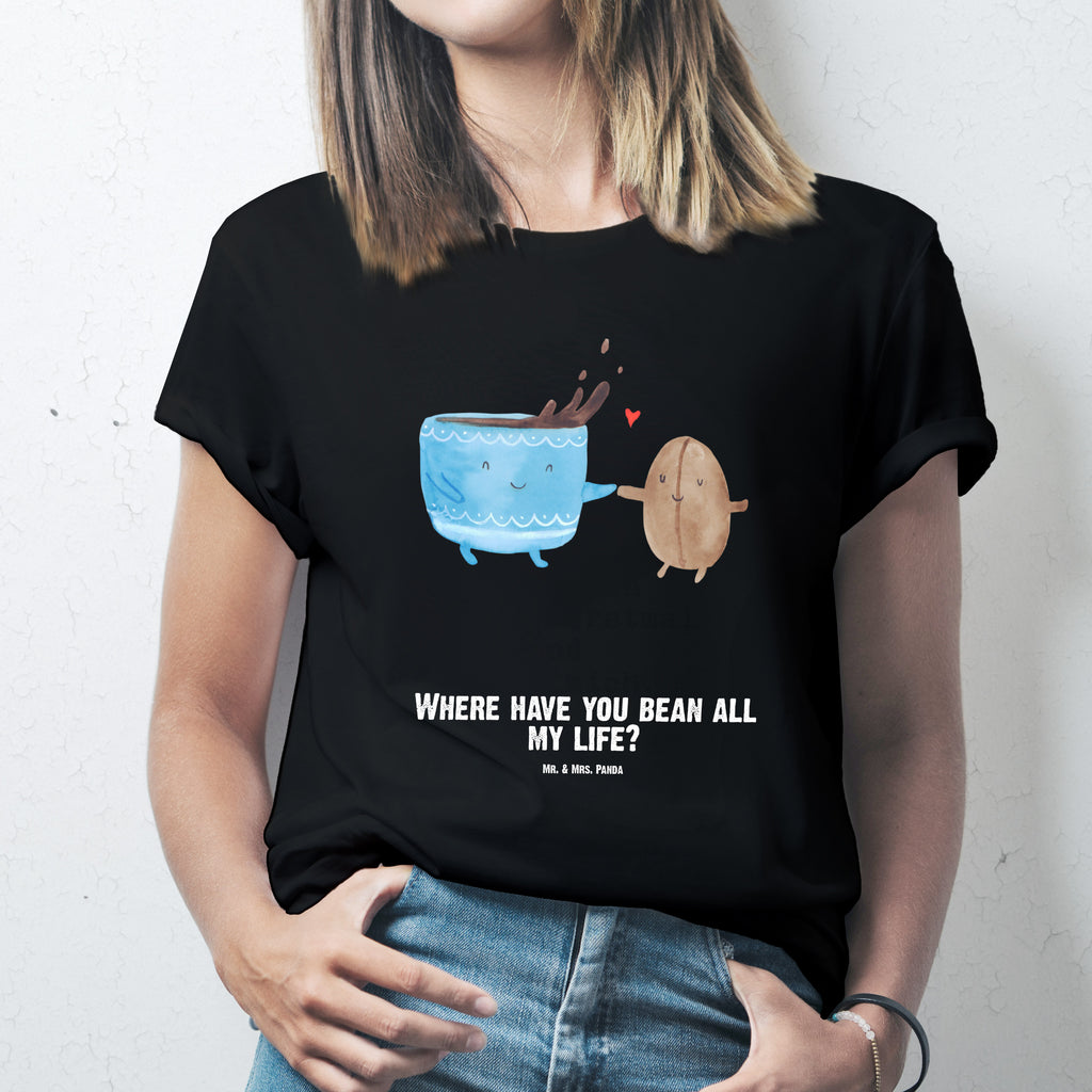 Personalisiertes T-Shirt Kaffee Bohne T-Shirt Personalisiert, T-Shirt mit Namen, T-Shirt mit Aufruck, Männer, Frauen, Wunschtext, Bedrucken, Tiermotive, Gute Laune, lustige Sprüche, Tiere, Kaffee, Kaffeebohne, Genuss, Zufriedenheit, Glück