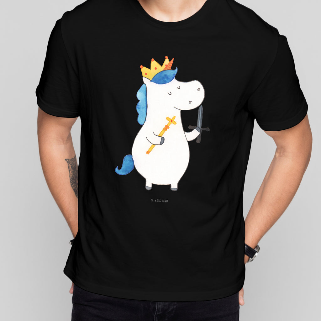 T-Shirt Standard Einhorn König mit Schwert T-Shirt, Shirt, Tshirt, Lustiges T-Shirt, T-Shirt mit Spruch, Party, Junggesellenabschied, Jubiläum, Geburstag, Herrn, Damen, Männer, Frauen, Schlafshirt, Nachthemd, Sprüche, Einhorn, Einhörner, Einhorn Deko, Pegasus, Unicorn, König, Ritter, Mittelalter