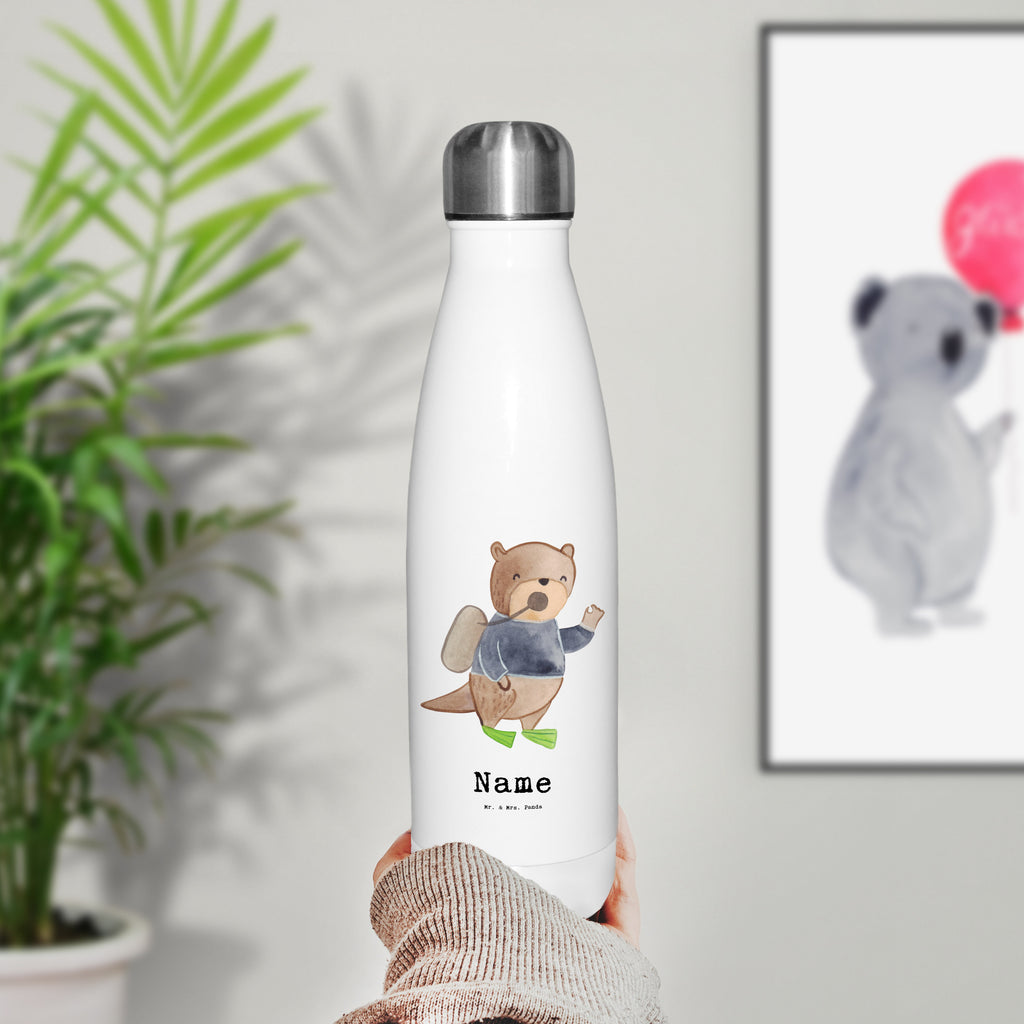 Personalisierte Thermosflasche Tauchlehrer mit Herz Personalisierte Isolierflasche, Personalisierte Thermoflasche, Personalisierte Trinkflasche, Trinkflasche Mit Namen, Wunschname, Bedrucken, Namensflasche, Beruf, Ausbildung, Jubiläum, Abschied, Rente, Kollege, Kollegin, Geschenk, Schenken, Arbeitskollege, Mitarbeiter, Firma, Danke, Dankeschön