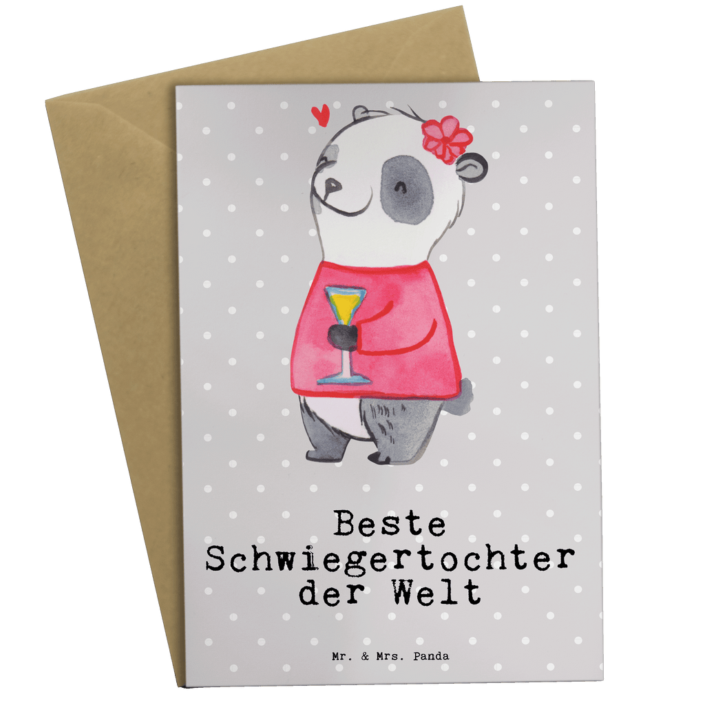 Grußkarte Panda Beste Schwiegertochter der Welt Grußkarte, Klappkarte, Einladungskarte, Glückwunschkarte, Hochzeitskarte, Geburtstagskarte, Karte, für, Dankeschön, Geschenk, Schenken, Geburtstag, Geburtstagsgeschenk, Geschenkidee, Danke, Bedanken, Mitbringsel, Freude machen, Geschenktipp, Schwiegertochter, Tochter, Ehefrau des Sohns, Frau, angeheiratet, Hochzeit