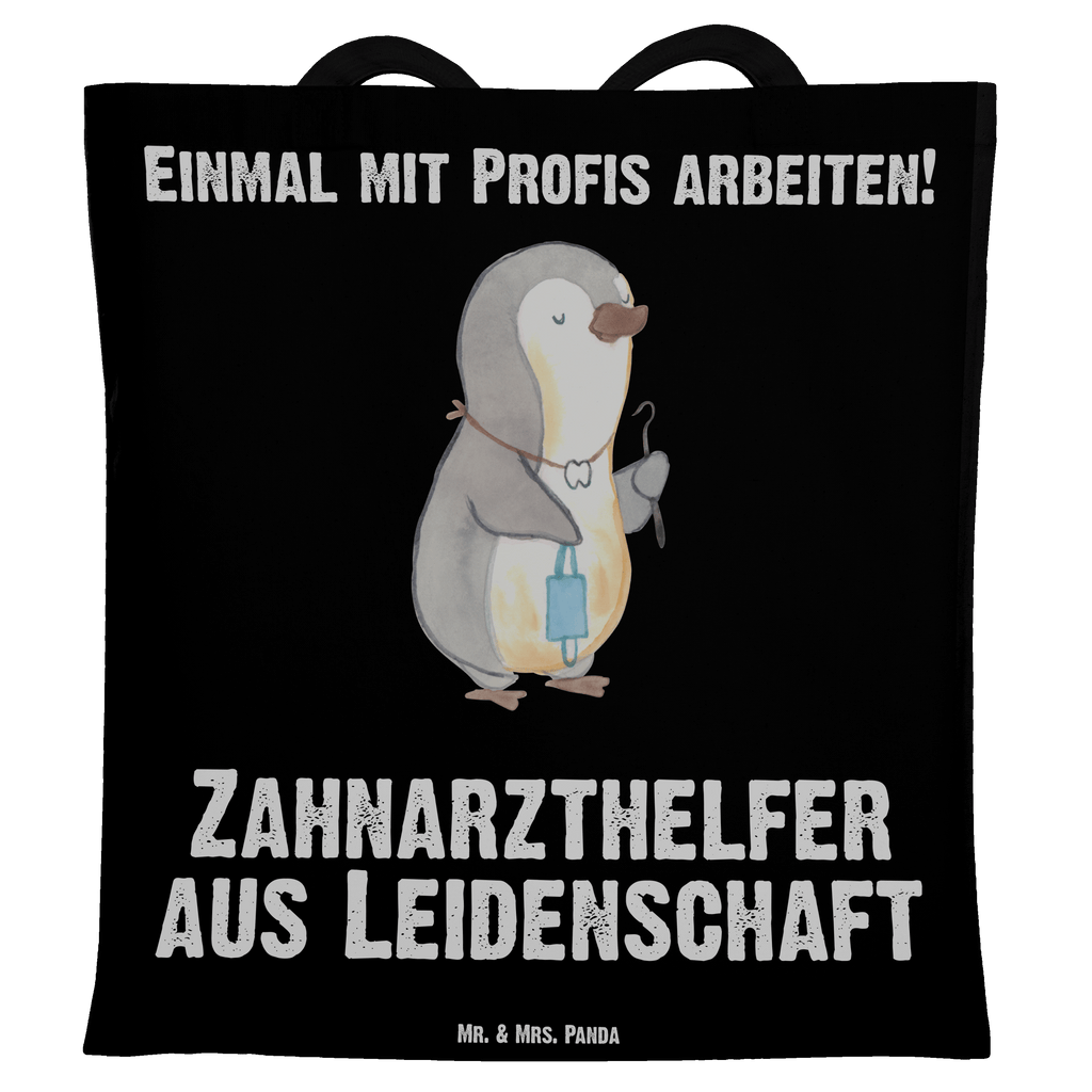 Tragetasche Zahnarzthelfer aus Leidenschaft Beuteltasche, Beutel, Einkaufstasche, Jutebeutel, Stoffbeutel, Tasche, Shopper, Umhängetasche, Strandtasche, Schultertasche, Stofftasche, Tragetasche, Badetasche, Jutetasche, Einkaufstüte, Laptoptasche, Beruf, Ausbildung, Jubiläum, Abschied, Rente, Kollege, Kollegin, Geschenk, Schenken, Arbeitskollege, Mitarbeiter, Firma, Danke, Dankeschön