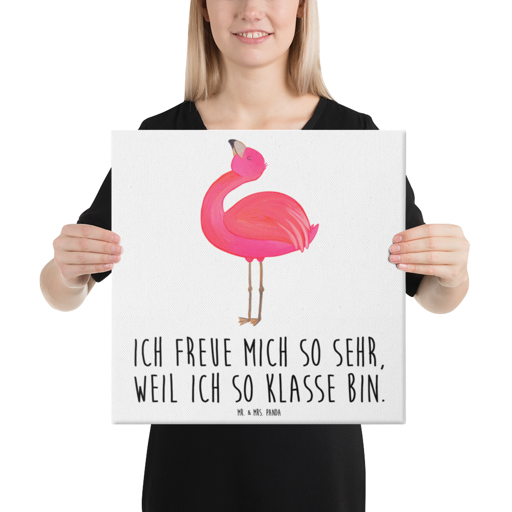 Leinwand Bild Flamingo Stolz Leinwand, Bild, Kunstdruck, Wanddeko, Dekoration, Flamingo, stolz, Freude, Selbstliebe, Selbstakzeptanz, Freundin, beste Freundin, Tochter, Mama, Schwester