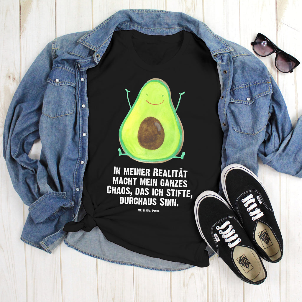 T-Shirt Standard Avocado Happy T-Shirt, Shirt, Tshirt, Lustiges T-Shirt, T-Shirt mit Spruch, Party, Junggesellenabschied, Jubiläum, Geburstag, Herrn, Damen, Männer, Frauen, Schlafshirt, Nachthemd, Sprüche, Avocado, Veggie, Vegan, Gesund, Chaos