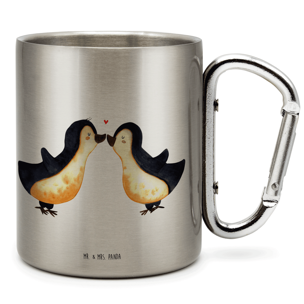 Edelstahlbecher Pinguin Liebe Edelstahltasse, Karabiner, Edelstahlbecher, Outdoor, Camping, Tasse, Becher, Liebe, Partner, Freund, Freundin, Ehemann, Ehefrau, Heiraten, Verlobung, Heiratsantrag, Liebesgeschenk, Jahrestag, Hocheitstag, Pinguin, Pinguine, Pinguin Paar, Pinguinpaar, Pinguin Liebe, Paar, Pärchen. Liebespaar, Liebesbeweis, Liebesspruch, Hochzeitstag, Geschenk Freund, Geschenk Freundin, Verlobte, Verlobter, Love, Geschenk Hochzeitstag, Geschenkidee, Hochzeit, Gastgeschenk