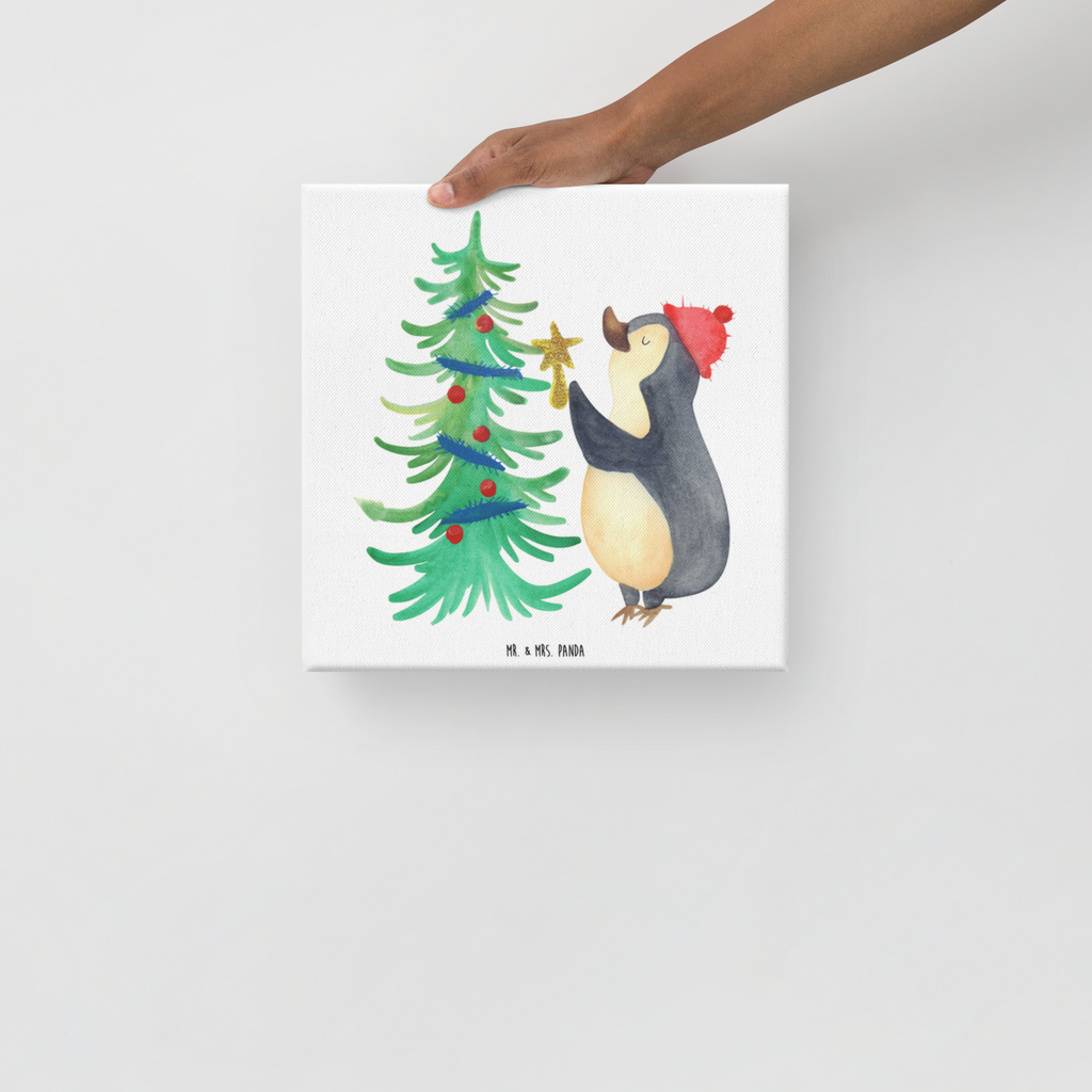 Leinwand Bild Pinguin Weihnachtsbaum Leinwand, Bild, Kunstdruck, Wanddeko, Dekoration, Winter, Weihnachten, Weihnachtsdeko, Nikolaus, Advent, Heiligabend, Wintermotiv, Pinguin