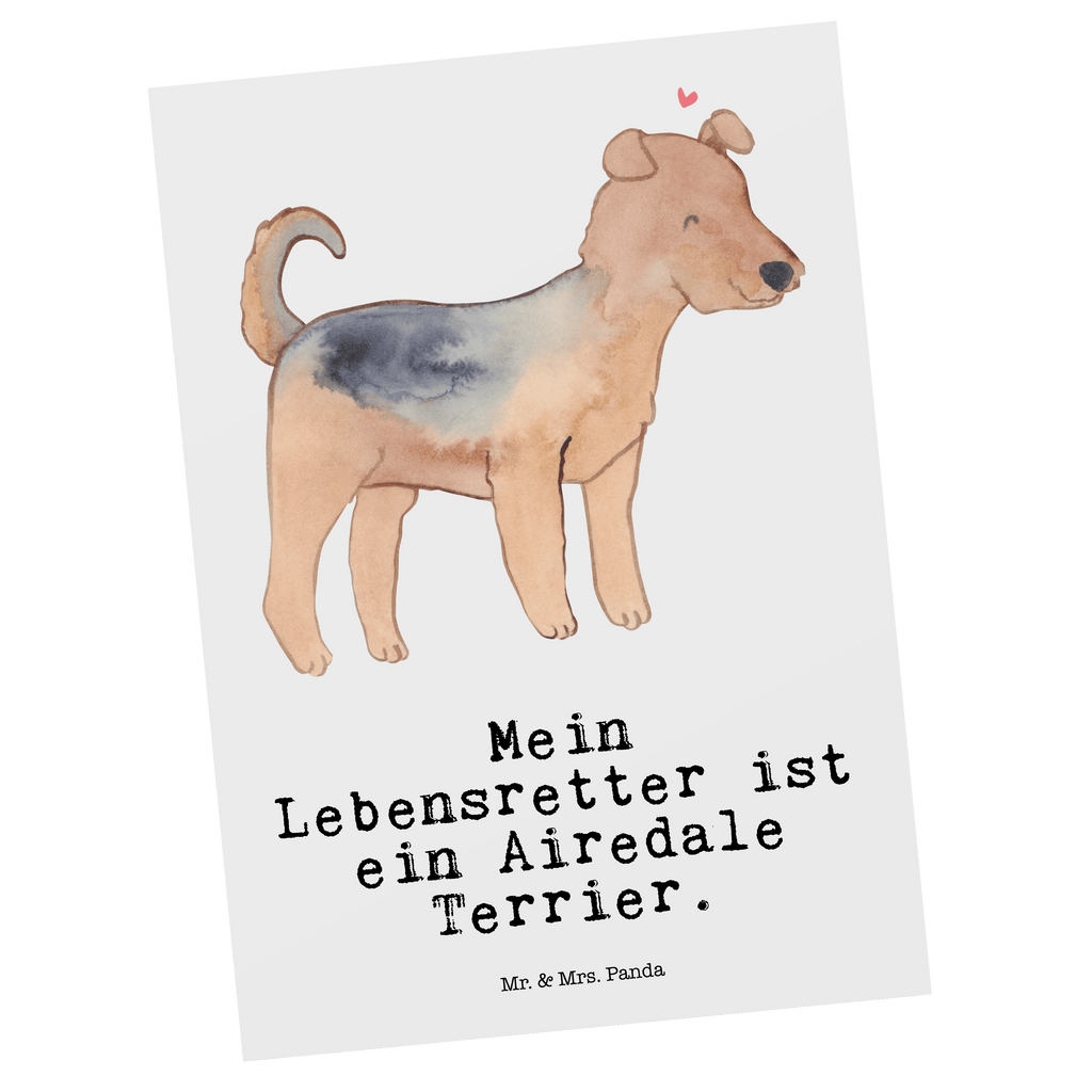 Postkarte Airedale Terrier Lebensretter Postkarte, Karte, Geschenkkarte, Grußkarte, Einladung, Ansichtskarte, Geburtstagskarte, Einladungskarte, Dankeskarte, Ansichtskarten, Einladung Geburtstag, Einladungskarten Geburtstag, Hund, Hunderasse, Rassehund, Hundebesitzer, Geschenk, Tierfreund, Schenken, Welpe