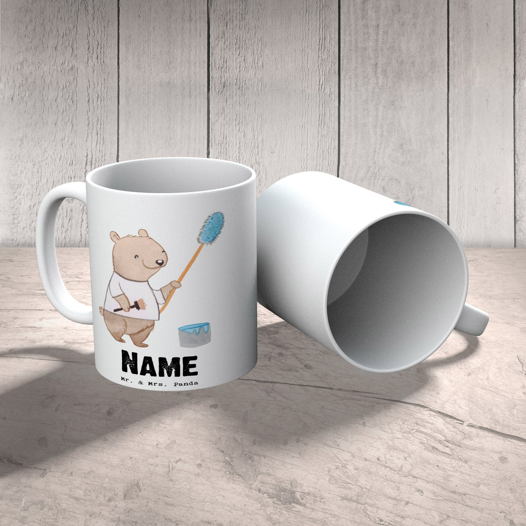 Personalisierte Tasse Maler mit Herz Personalisierte Tasse, Namenstasse, Wunschname, Personalisiert, Tasse, Namen, Drucken, Tasse mit Namen, Beruf, Ausbildung, Jubiläum, Abschied, Rente, Kollege, Kollegin, Geschenk, Schenken, Arbeitskollege, Mitarbeiter, Firma, Danke, Dankeschön, Maler, Malermeister, Gesellenprüfung, Meisterprüfung, Malerbetrieb