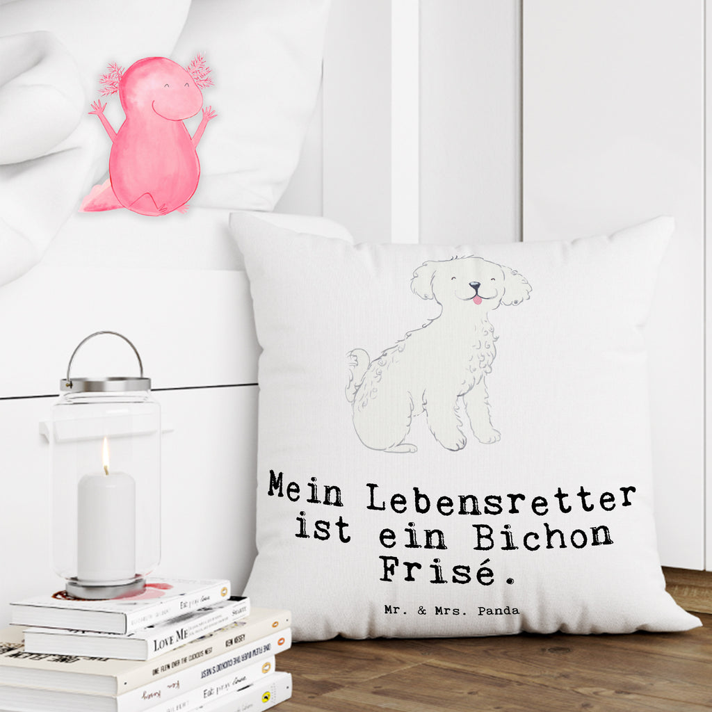 40x40 Kissen Bichon Frisé Lebensretter Kissenhülle, Kopfkissen, Sofakissen, Dekokissen, Motivkissen, Hund, Hunderasse, Rassehund, Hundebesitzer, Geschenk, Tierfreund, Schenken, Welpe, Bichon Frisé