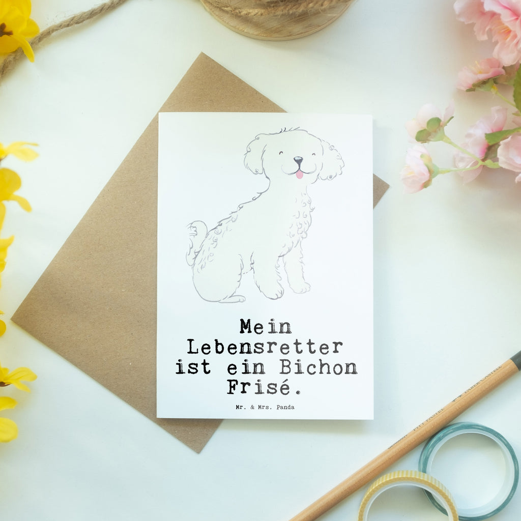 Grußkarte Bichon Frisé Lebensretter Grußkarte, Klappkarte, Einladungskarte, Glückwunschkarte, Hochzeitskarte, Geburtstagskarte, Karte, Ansichtskarten, Hund, Hunderasse, Rassehund, Hundebesitzer, Geschenk, Tierfreund, Schenken, Welpe, Bichon Frisé