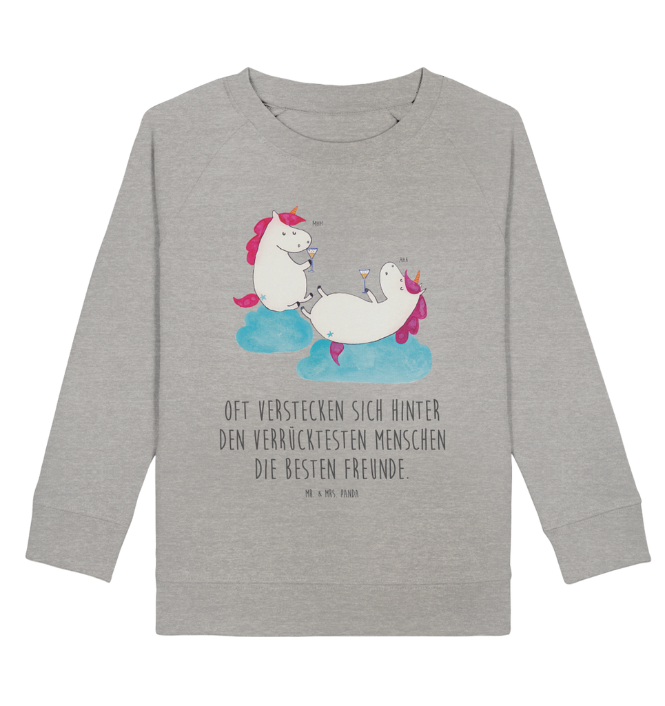 Organic Kinder Pullover Einhörner Sekt Kinder Pullover, Kinder Sweatshirt, Jungen, Mädchen, Einhorn, Einhörner, Einhorn Deko, Pegasus, Unicorn, Freundinnen, Freundin, BFF, Sekt, Mädelsabend, Spaß, Party, Korken, Anstoßen, Beste