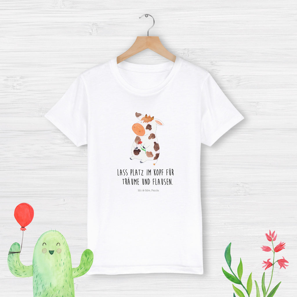 Organic Kinder T-Shirt Kuh Kinder T-Shirt, Kinder T-Shirt Mädchen, Kinder T-Shirt Jungen, Bauernhof, Hoftiere, Landwirt, Landwirtin, Kuh, Kühe, Träume, Flausen, Spruch, Magie, Motivtion, Hof, Milch, Milchkuh