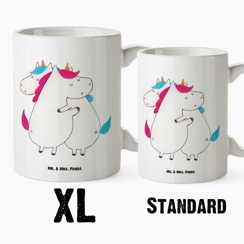 XL Tasse Einhörner Umarmen XL Tasse, Große Tasse, Grosse Kaffeetasse, XL Becher, XL Teetasse, spülmaschinenfest, Jumbo Tasse, Groß, Einhorn, Einhörner, Einhorn Deko, Pegasus, Unicorn, Freundinnen, Freundin, BFF, Schwester, Schwestern, Familie, Geschwister, Sister, Liebe