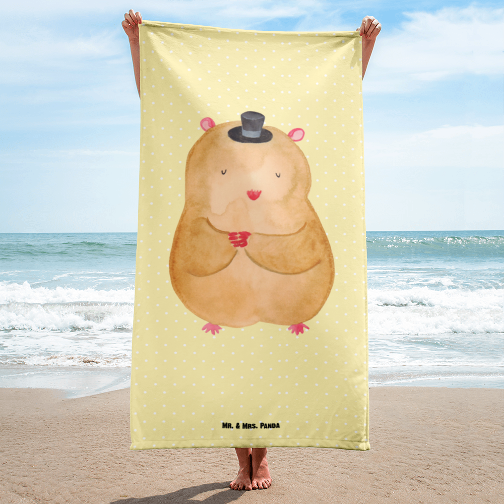 XL Badehandtuch Hamster mit Hut Handtuch, Badetuch, Duschtuch, Strandtuch, Saunatuch, Tiermotive, Gute Laune, lustige Sprüche, Tiere, Hamster, Hut, Magier, Zylinder, Zwerghamster, Zauberer