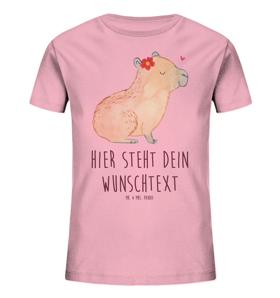 Personalisiertes Kinder T-Shirt Capybara Blume Personalisiertes Kinder T-Shirt, Tiermotive, Gute Laune, lustige Sprüche, Tiere, Capybara