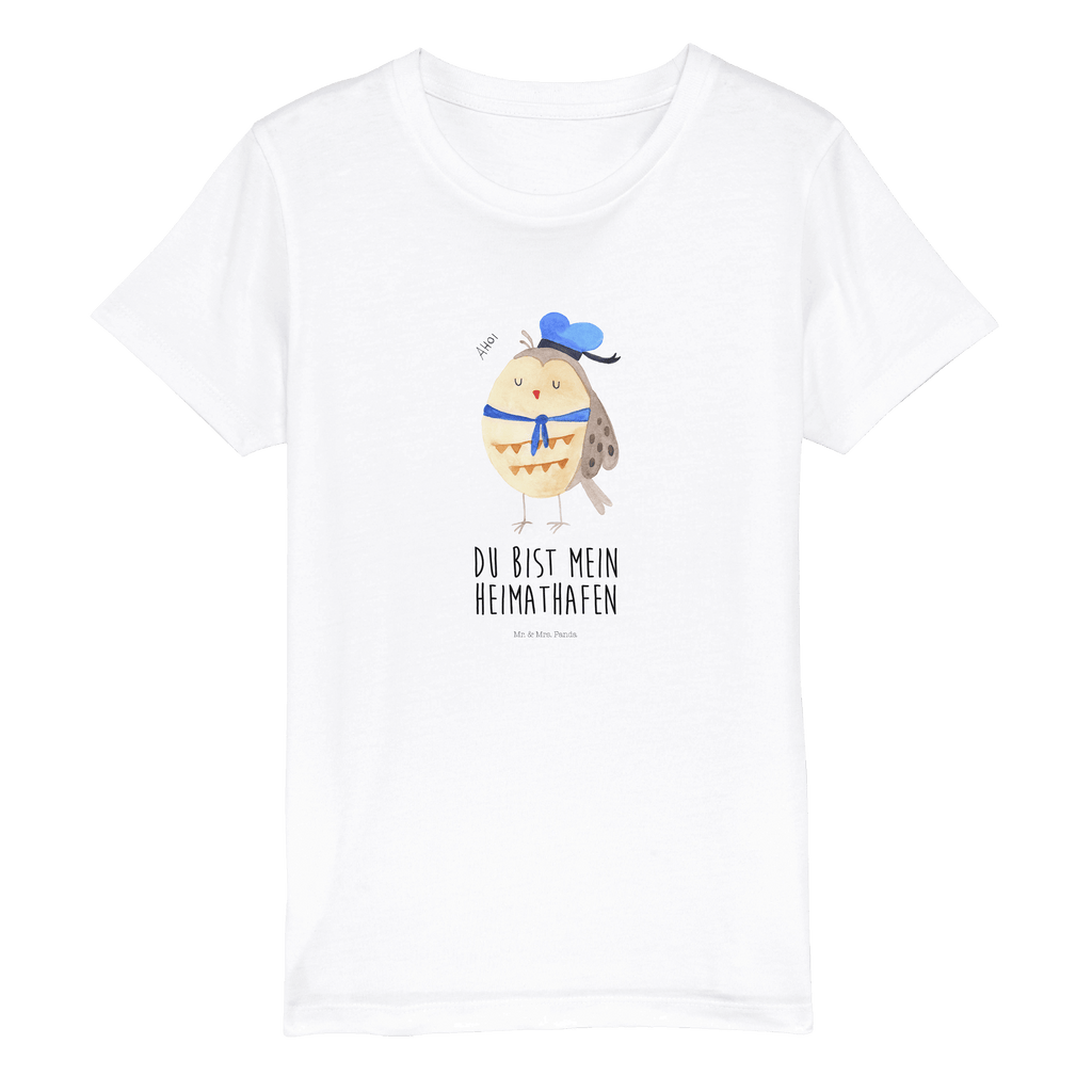 Organic Kinder T-Shirt Eule Matrose Kinder T-Shirt, Kinder T-Shirt Mädchen, Kinder T-Shirt Jungen, Eule, Eule Spruch, Eule Deko, Owl, Wortspiel lustig, Matrose, Freundin, Ehe, Seefahrer, Heimathafen, Hochzeitstag Geschenk