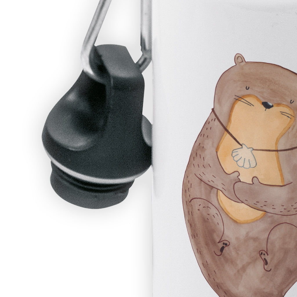 Kindertrinkflasche Otter Muschel Kindertrinkflasche, Kinder Trinkflasche, Trinkflasche, Flasche, Kinderflasche, Kinder, Kids, Kindergarten Flasche, Grundschule, Jungs, Mädchen, Otter, Fischotter, Seeotter, Otterliebe, grübeln, träumen, Motivation, Tagträumen, Büro