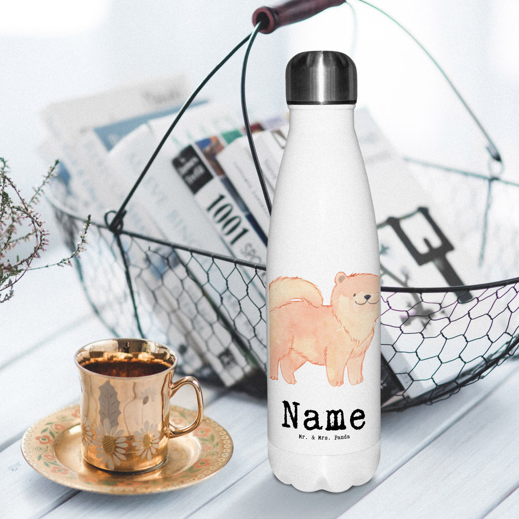 Personalisierte Thermosflasche Chow-Chow Lebensretter Personalisierte Isolierflasche, Personalisierte Thermoflasche, Personalisierte Trinkflasche, Trinkflasche Mit Namen, Wunschname, Bedrucken, Namensflasche, Hund, Hunderasse, Rassehund, Hundebesitzer, Geschenk, Tierfreund, Schenken, Welpe, Chow-Chow, Asiatischer Spitz